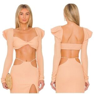 Lovers and Friends In The Moment Crop Top in Orange Size S